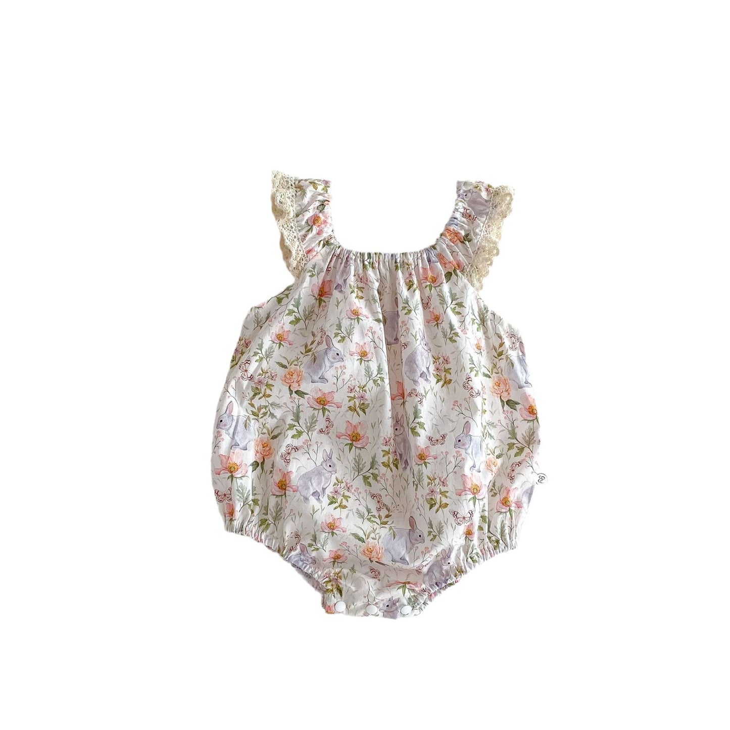 A 2024 Summer Korean version camisole jumpsuit for baby girls, thin sleeveless jumpsuit for newborns, cotton wrap for buttocks - Mixbatch