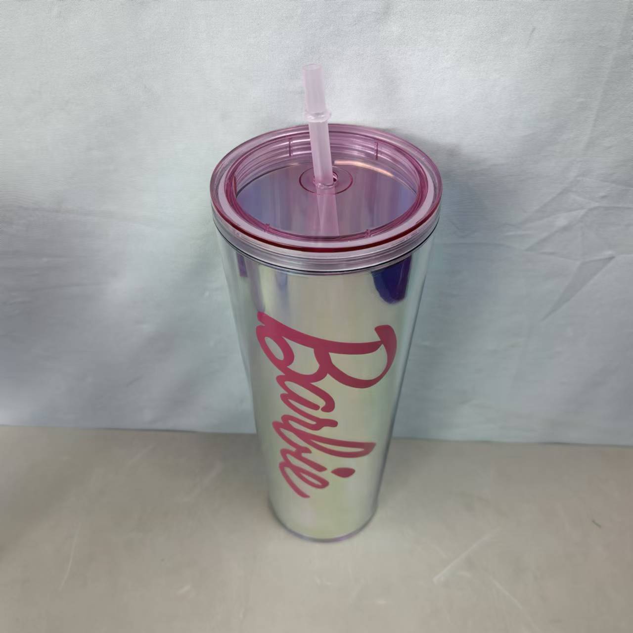 A baby Thailand Vietnam spot color box double layer random cup gem plastic cup straw cup water cup Barbie durian cup - Mixbatch