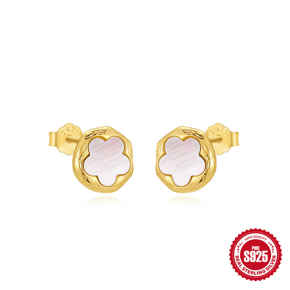 A S925 Sterling Silver Diamond Earrings