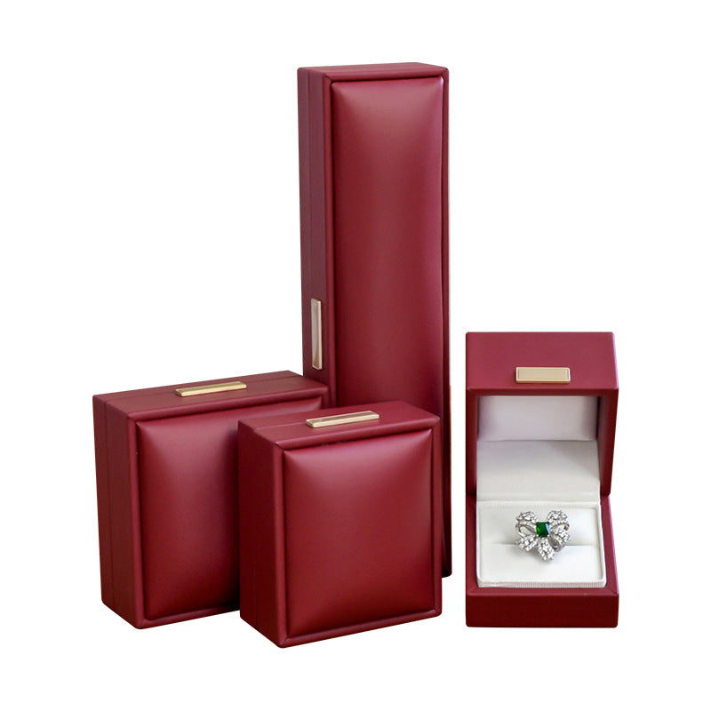 A leather high-end jewelry box