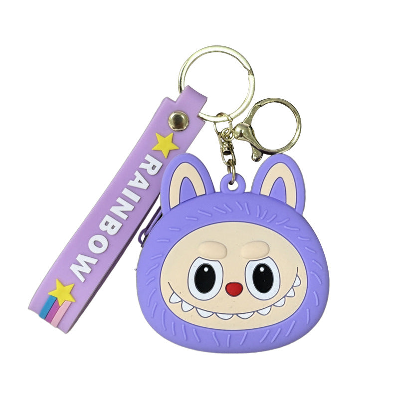 A cartoon cute rabub change bag children's small gift key chain pendant card - Mixbatch