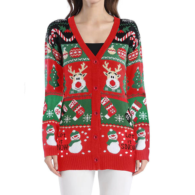 A knit sweater jacket