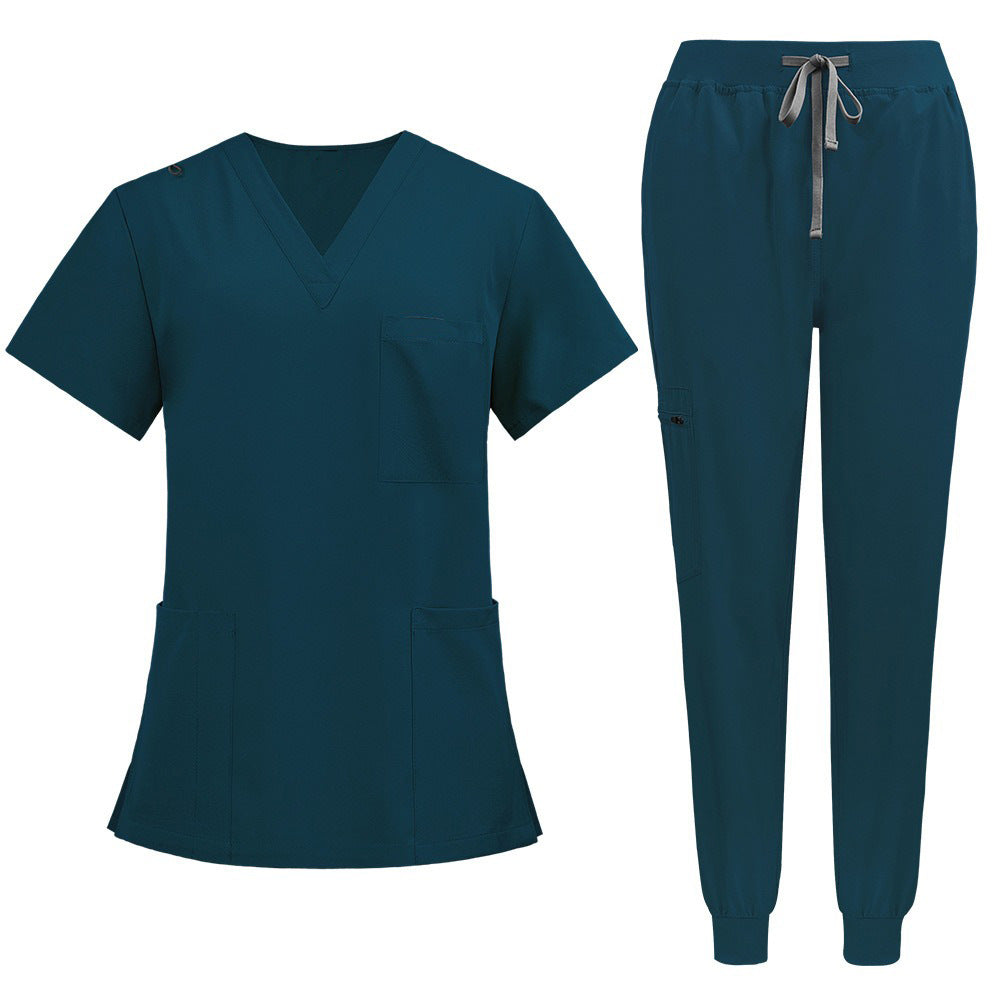 A Operating room short-sleeved hand washing clothes women's skin management nurse clothes surgeon isolation clothes work clothes