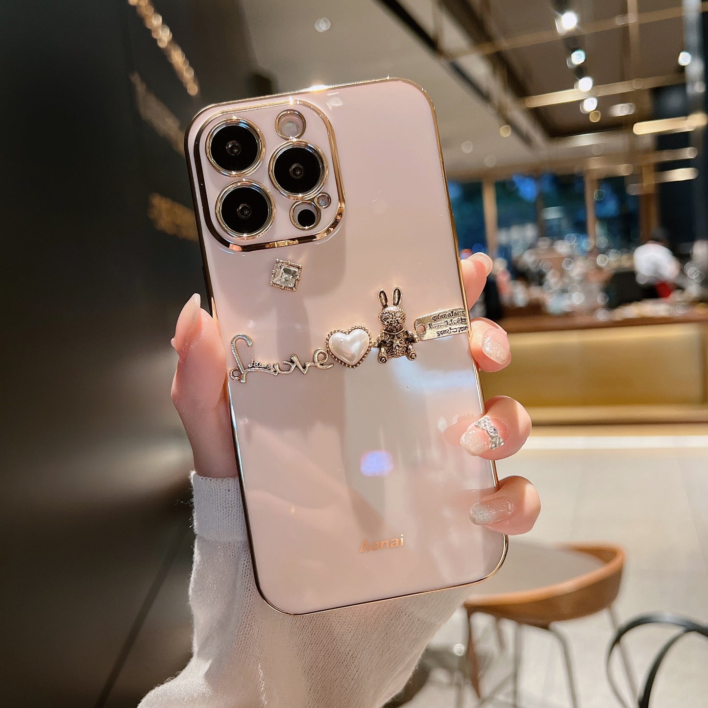 A mobile phone case electroplated metal