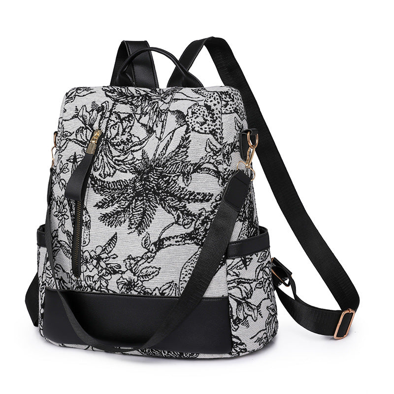 A new American retro trend backpack large capacity simple niche women's backpack - Mixbatch