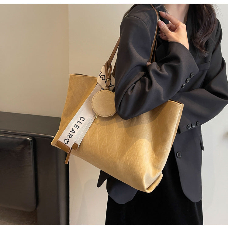 A frosted leather shoulder bag