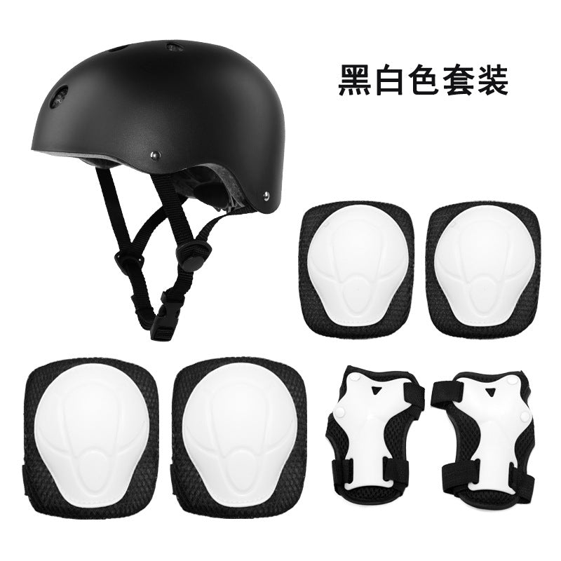 A Children's Roller Skating Helmet and Protective Gear Set