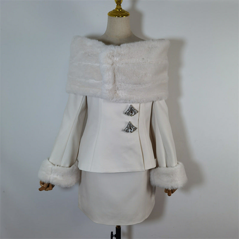 P one-neck skirt set