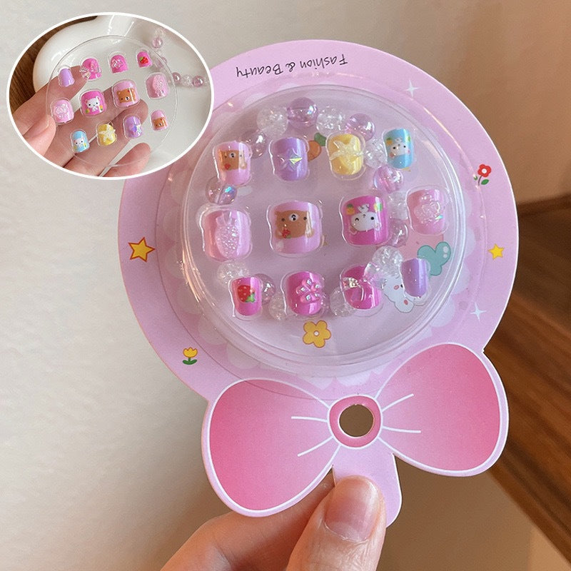 A little girl cartoon jewelry girl baby gift toy nail patch - Mixbatch