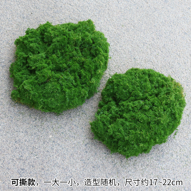 A simulated plant wall accessories with grass decoration background wall simulated moss stone moss moss hair planting stone