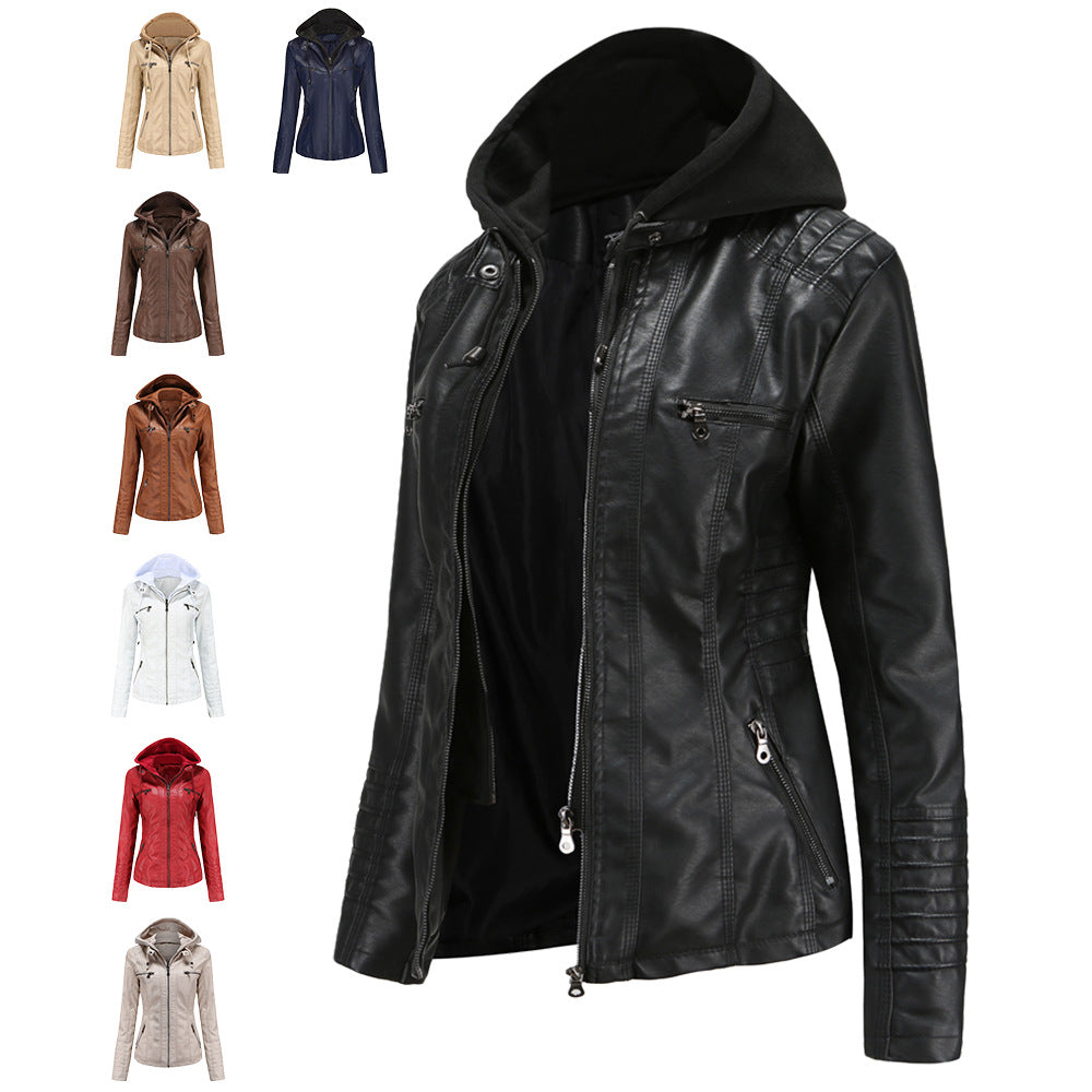 A Ladies PU Leather Jacket
