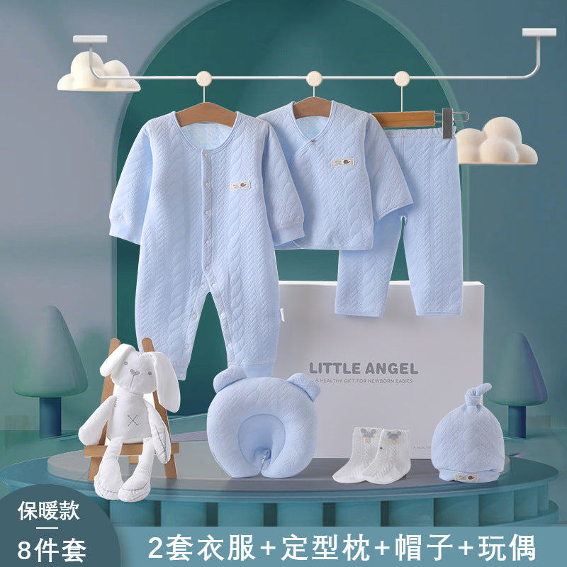A2 Spring and Autumn Hot Sale New Baby Gift Box Breathable Soft Thin Newborn Baby Clothes onesie Romper Set - Mixbatch