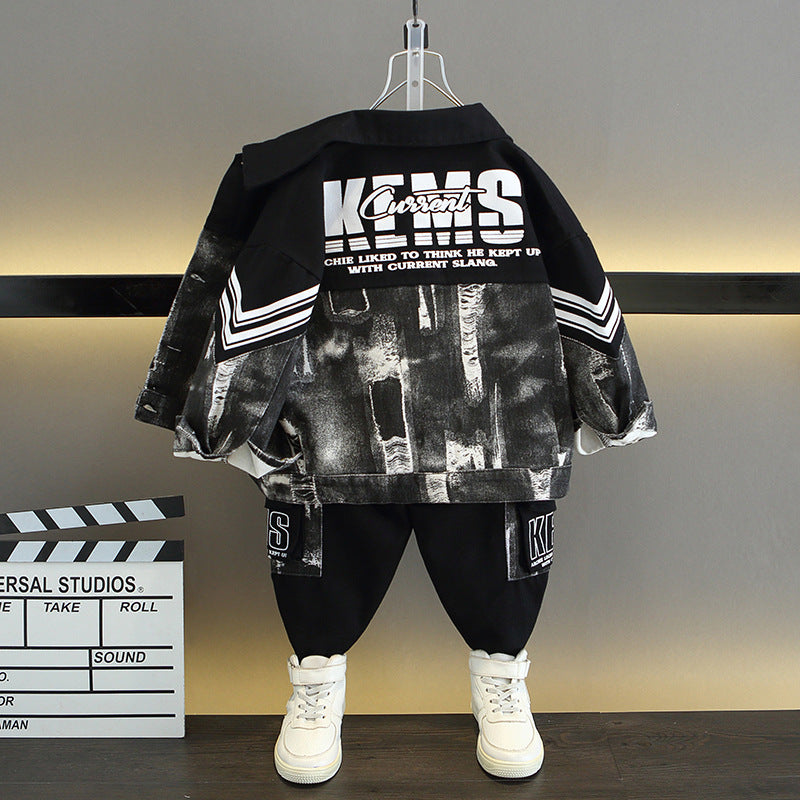 A children's denim jacket set