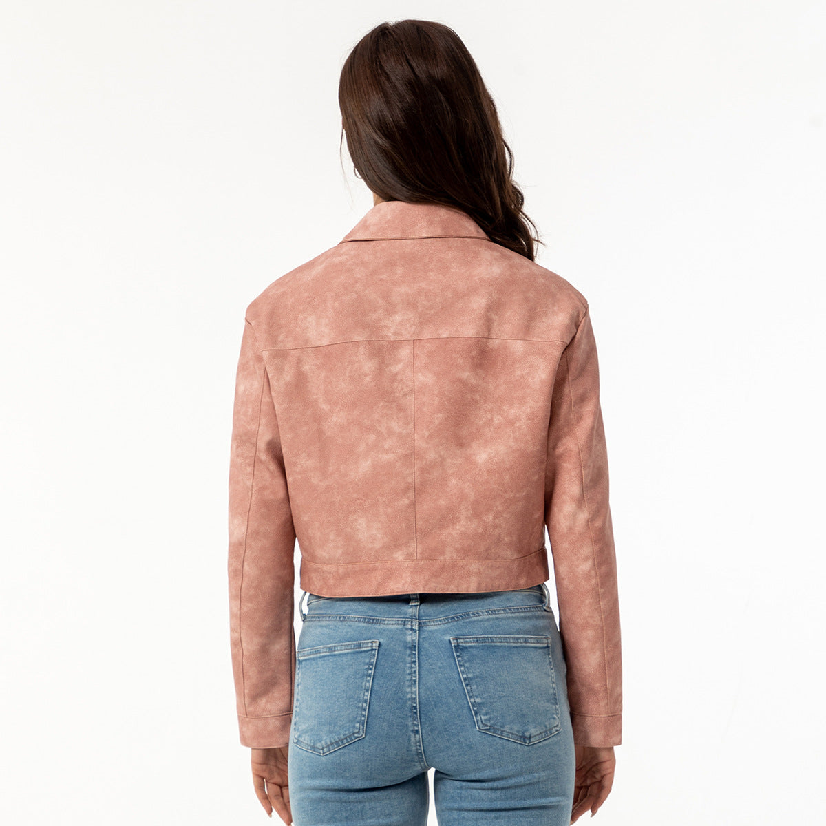 A women's leather jacket