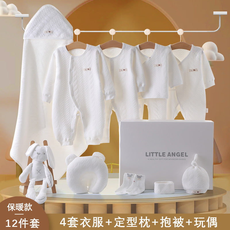 A2 Spring and Autumn Hot Sale New Baby Gift Box Breathable Soft Thin Newborn Baby Clothes onesie Romper Set - Mixbatch
