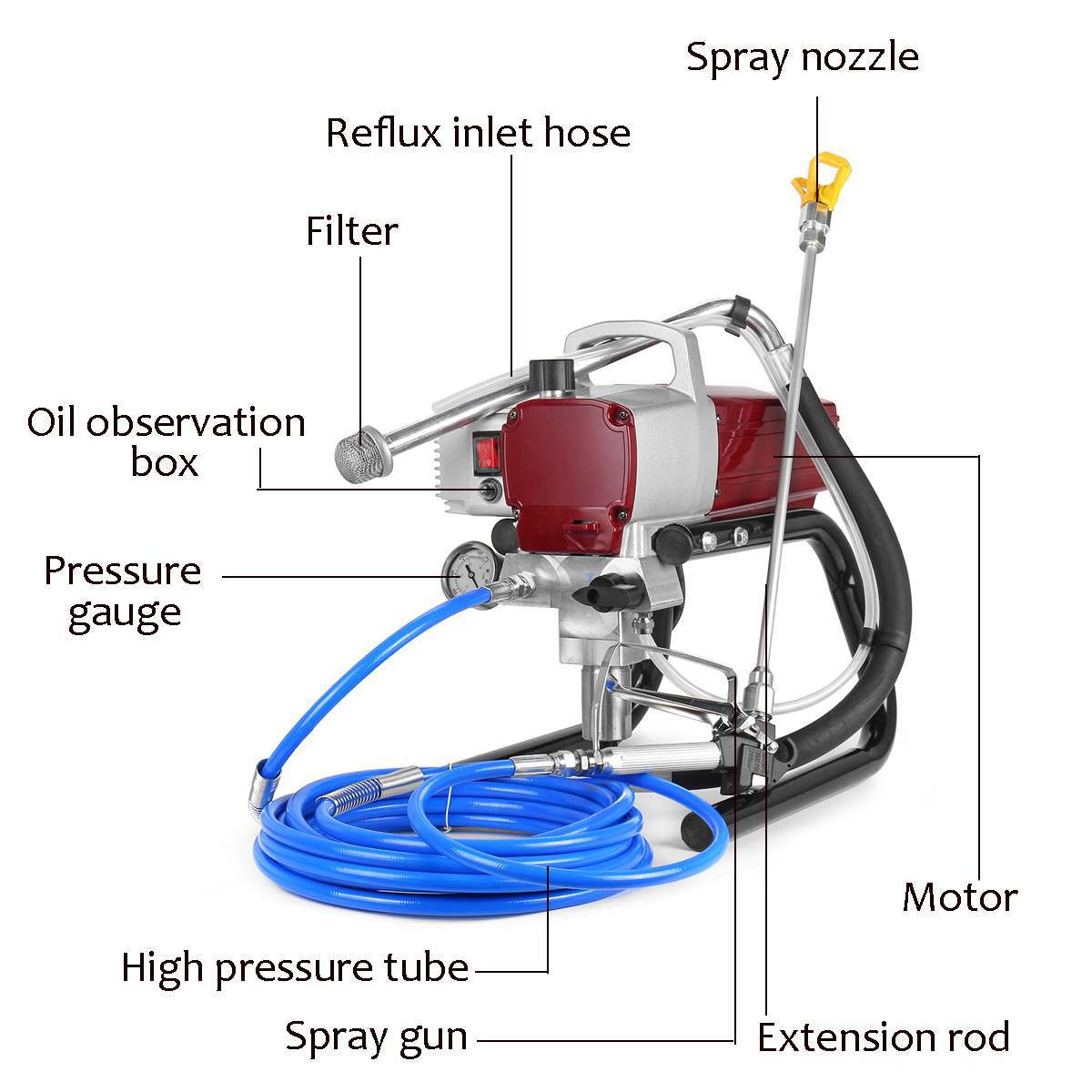 A 450 spraying machine spraying latex paint paint spraying machine coating anti-rust paint fireproof paint high pressure airless spraying machine