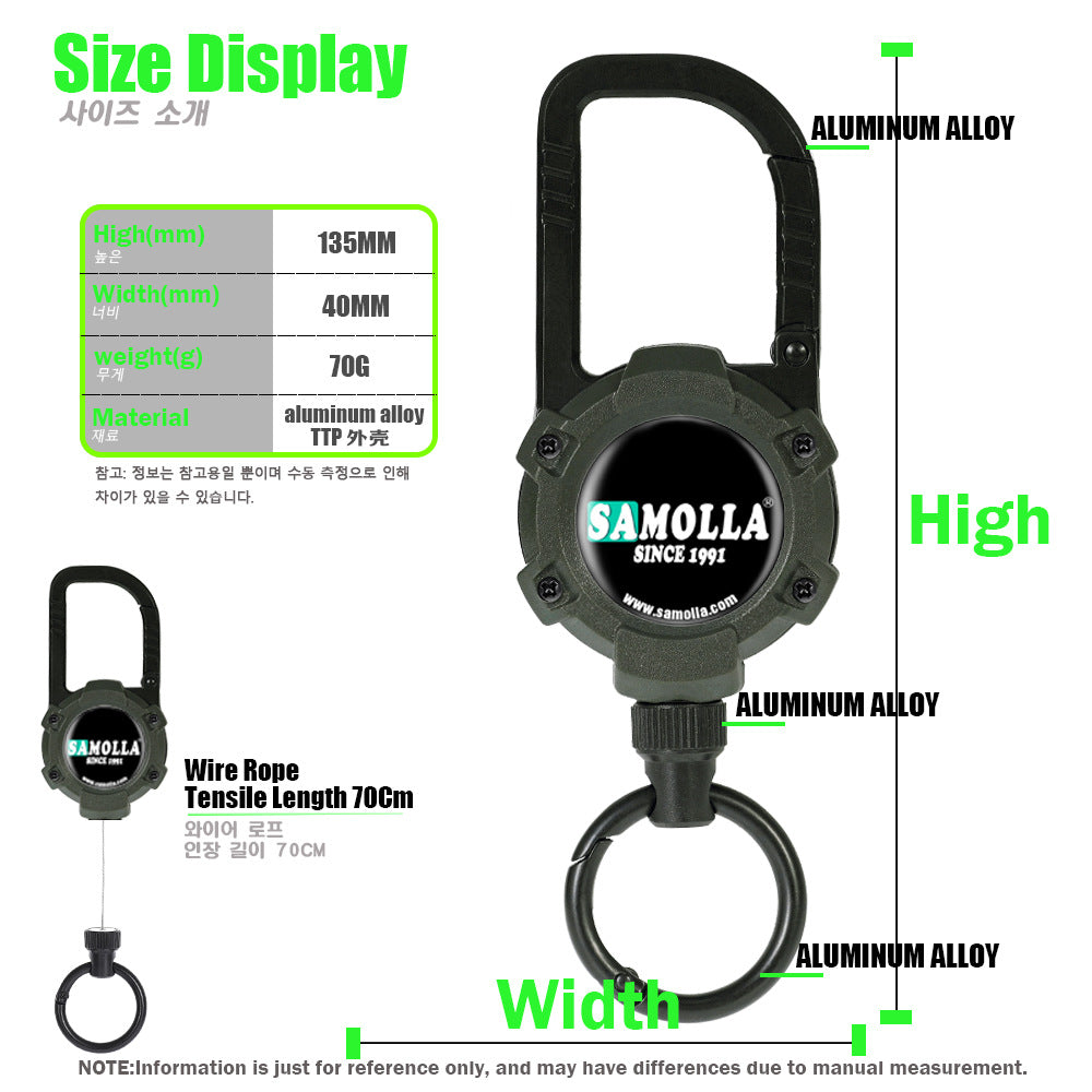 A Durable Zinc Alloy Magnetic Key Holder – Anti-lost Retractable Design