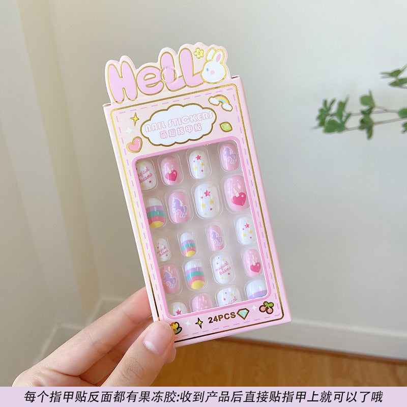 A little girl cartoon jewelry girl baby gift toy nail patch - Mixbatch