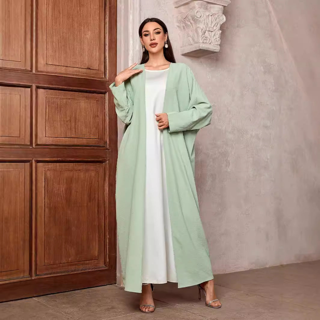 Middle Eastern Muslim Daily Cardigan Robe Temperament Elegant Bat Sleeve 20 Autumn - Mixbatch