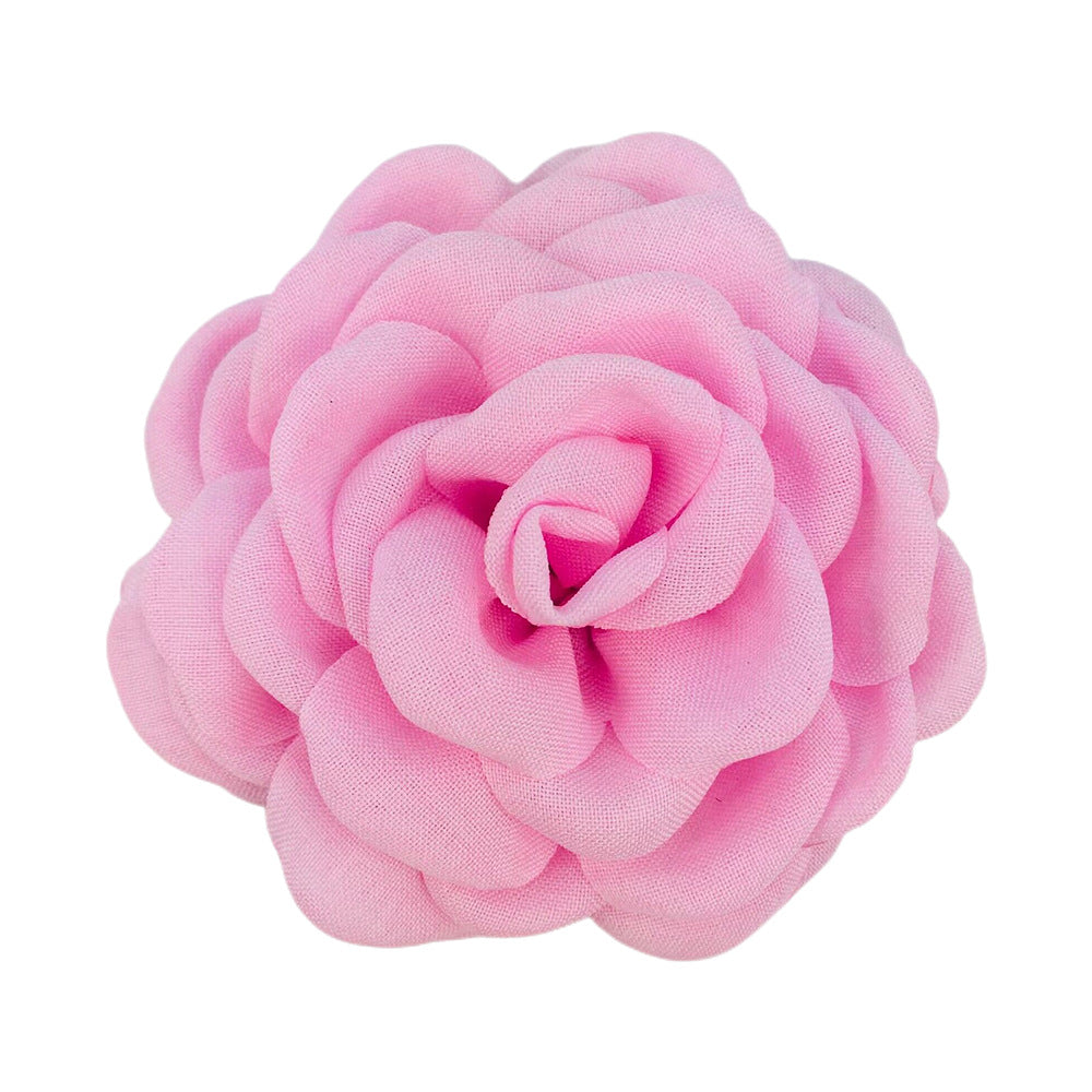 A Caro9cm Internet celebrity with the same baked edge hair grab flower 12cm Lolis burnt edge flower with brooch hairpin pin - Mixbatch