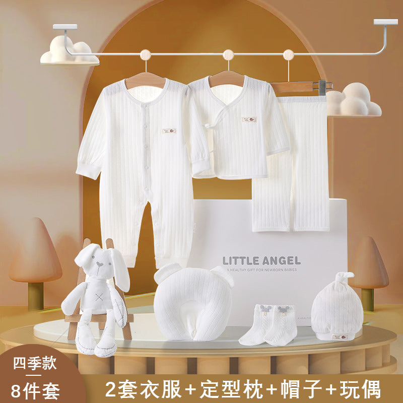 A2 Spring and Autumn Hot Sale New Baby Gift Box Breathable Soft Thin Newborn Baby Clothes onesie Romper Set - Mixbatch