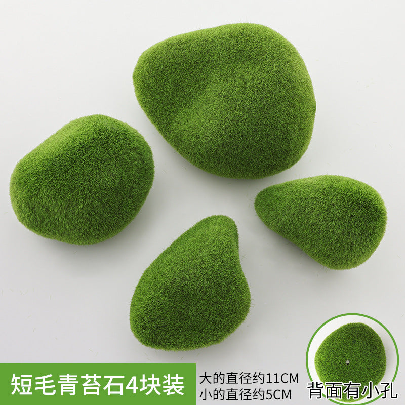 A simulated plant wall accessories with grass decoration background wall simulated moss stone moss moss hair planting stone