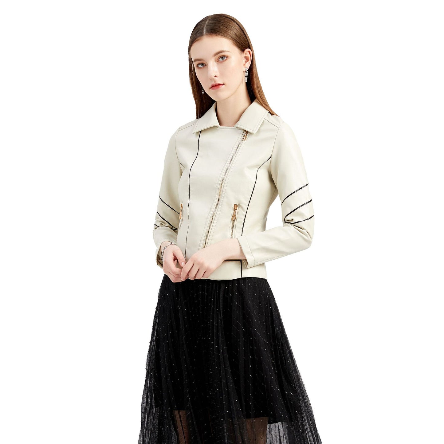 A Ladies PU Leather Jacket