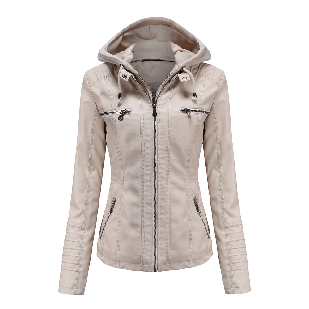 A Ladies PU Leather Jacket