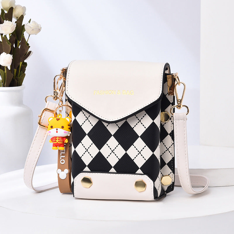 A live broadcast new mini mobile phone bag Internet celebrity live broadcast bag fashion shoulder messenger bag retro small bag - Mixbatch