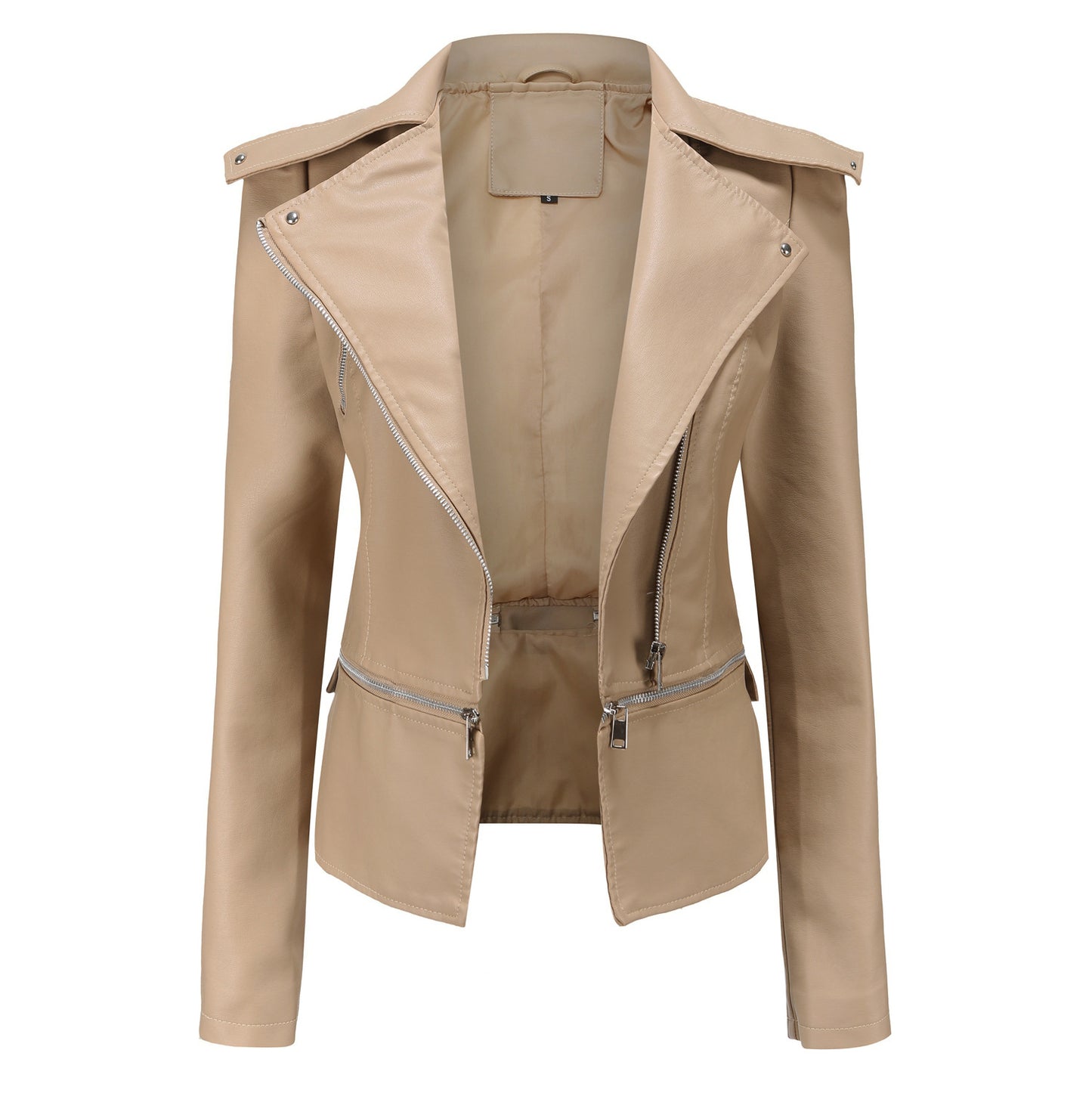 A women's leather jacket