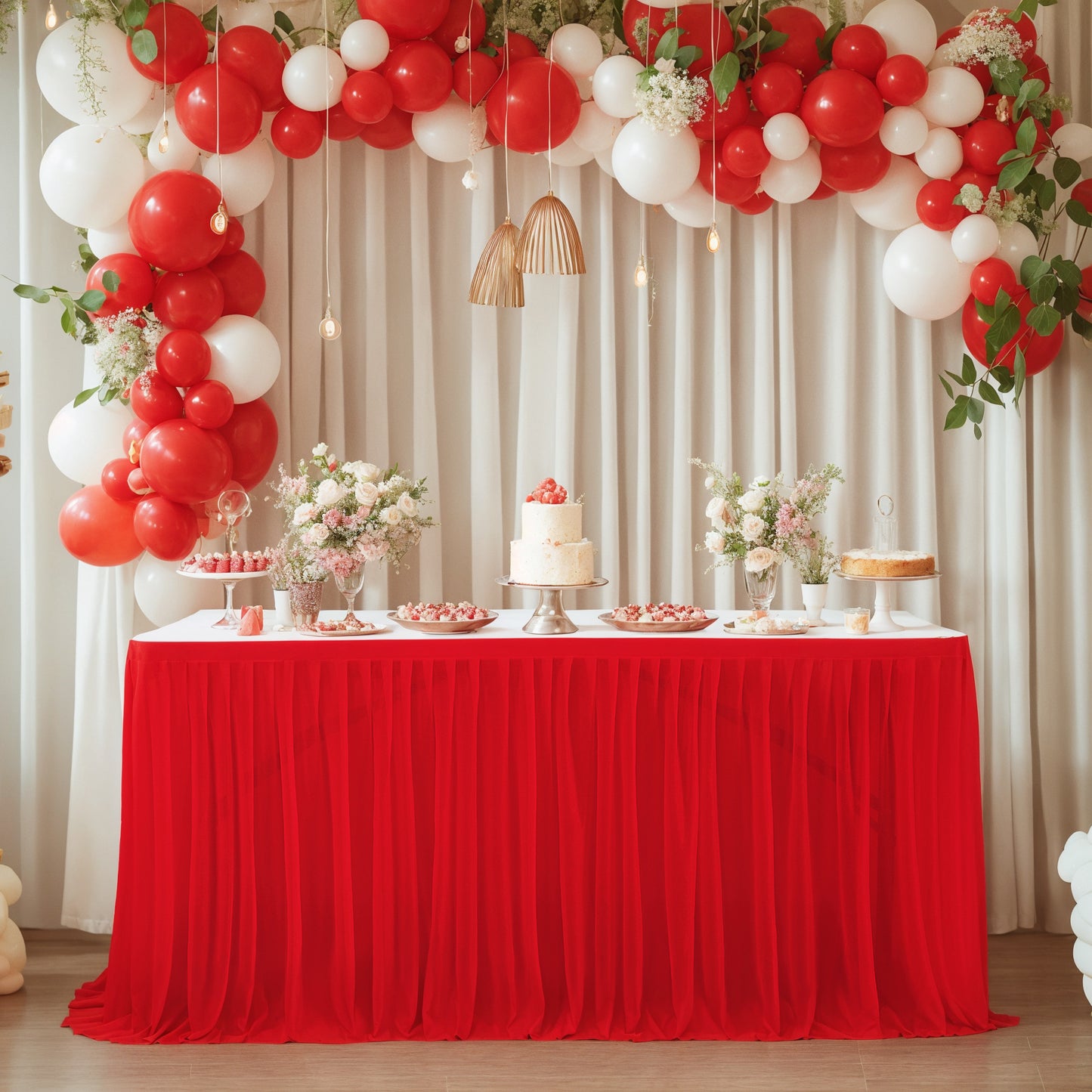 A Table curtain table circumference