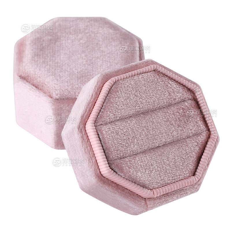 A flannel jewelry box