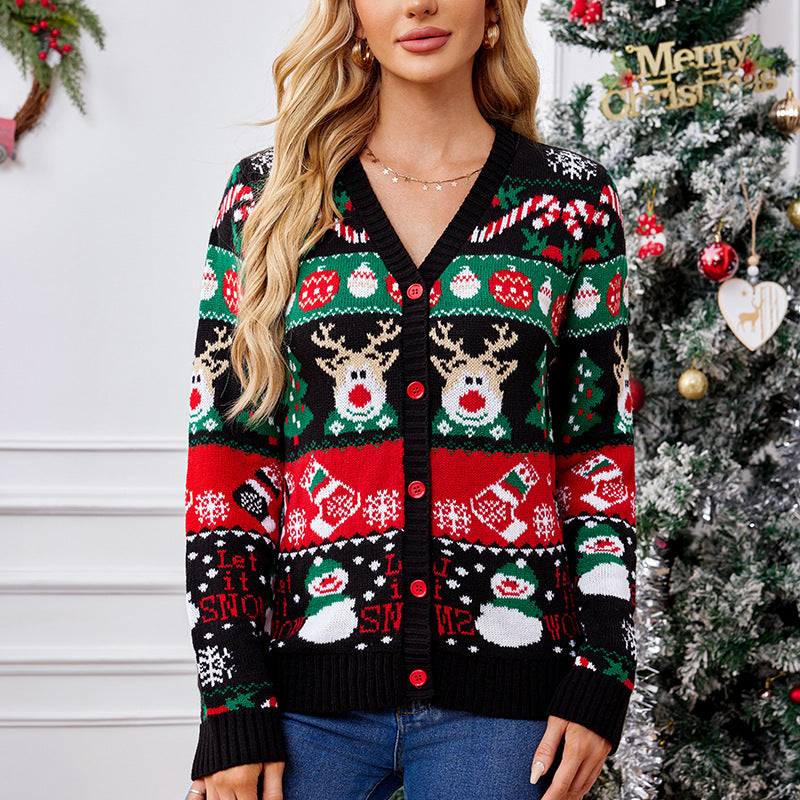 A knit sweater jacket
