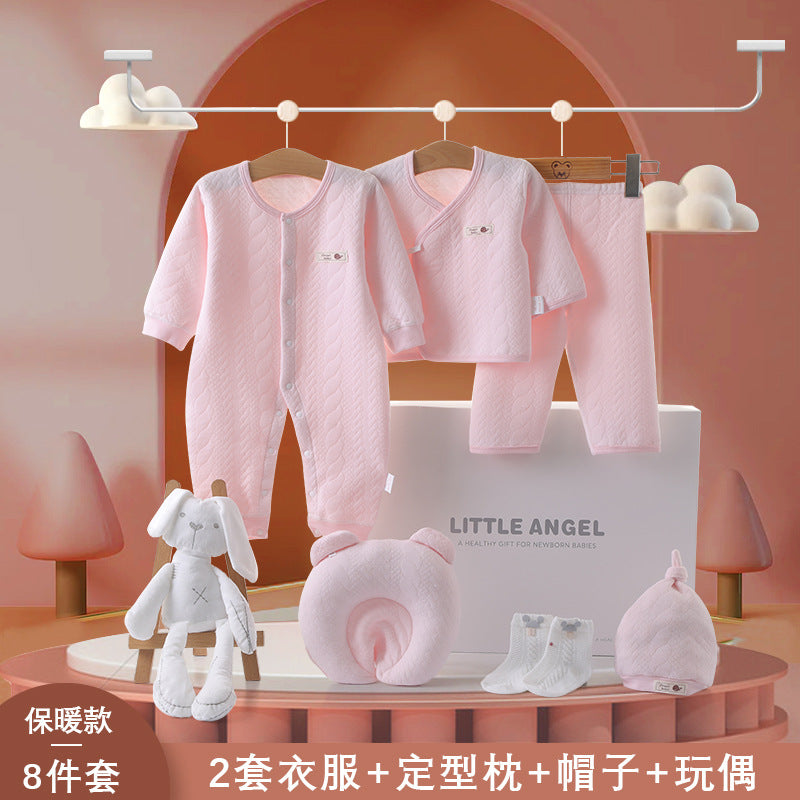 A2 Spring and Autumn Hot Sale New Baby Gift Box Breathable Soft Thin Newborn Baby Clothes onesie Romper Set - Mixbatch