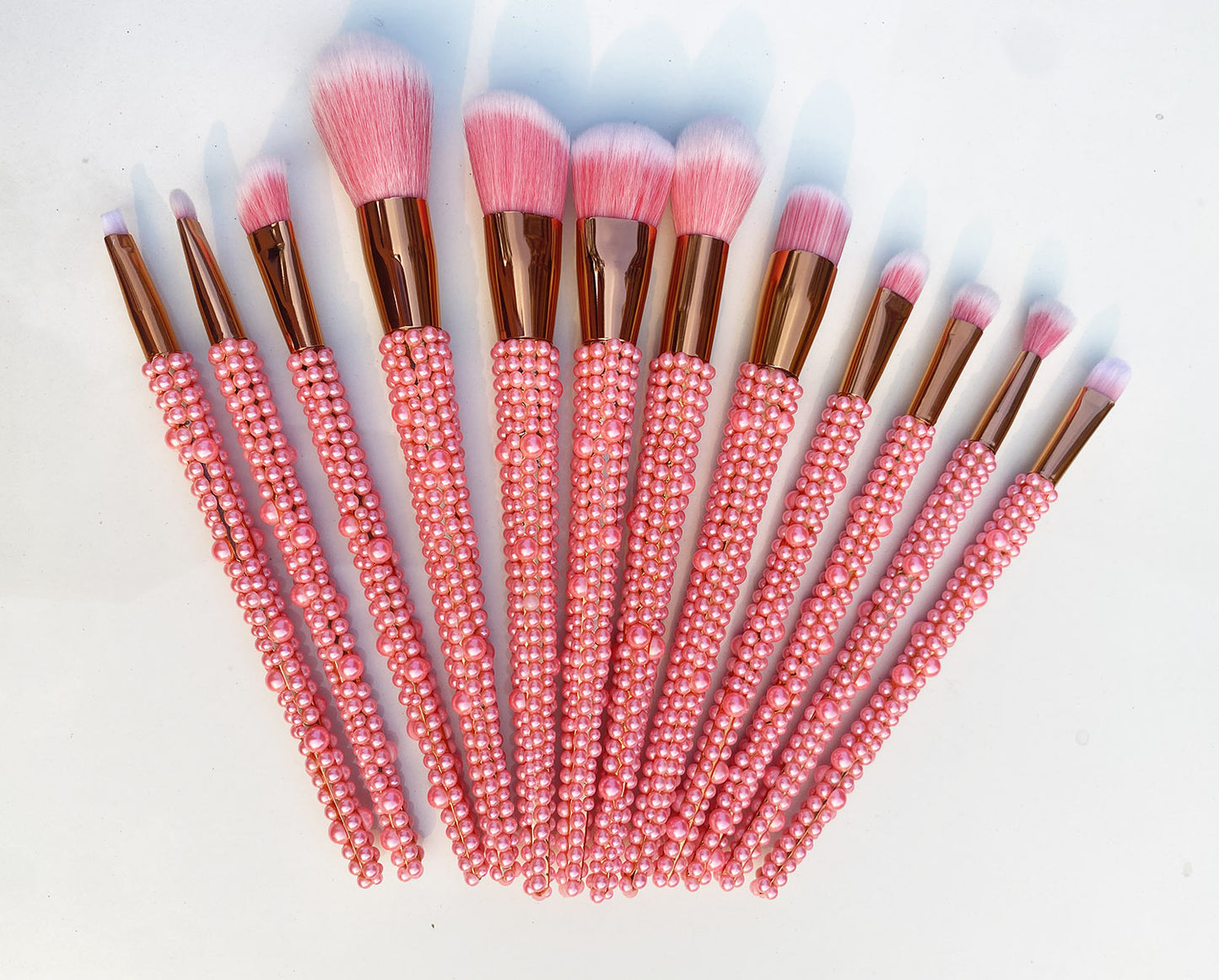 A 12 pcs full of diamond makeup brushes professional face and eye beauty kit, full of diamond Blingbling beauty - Mixbatch