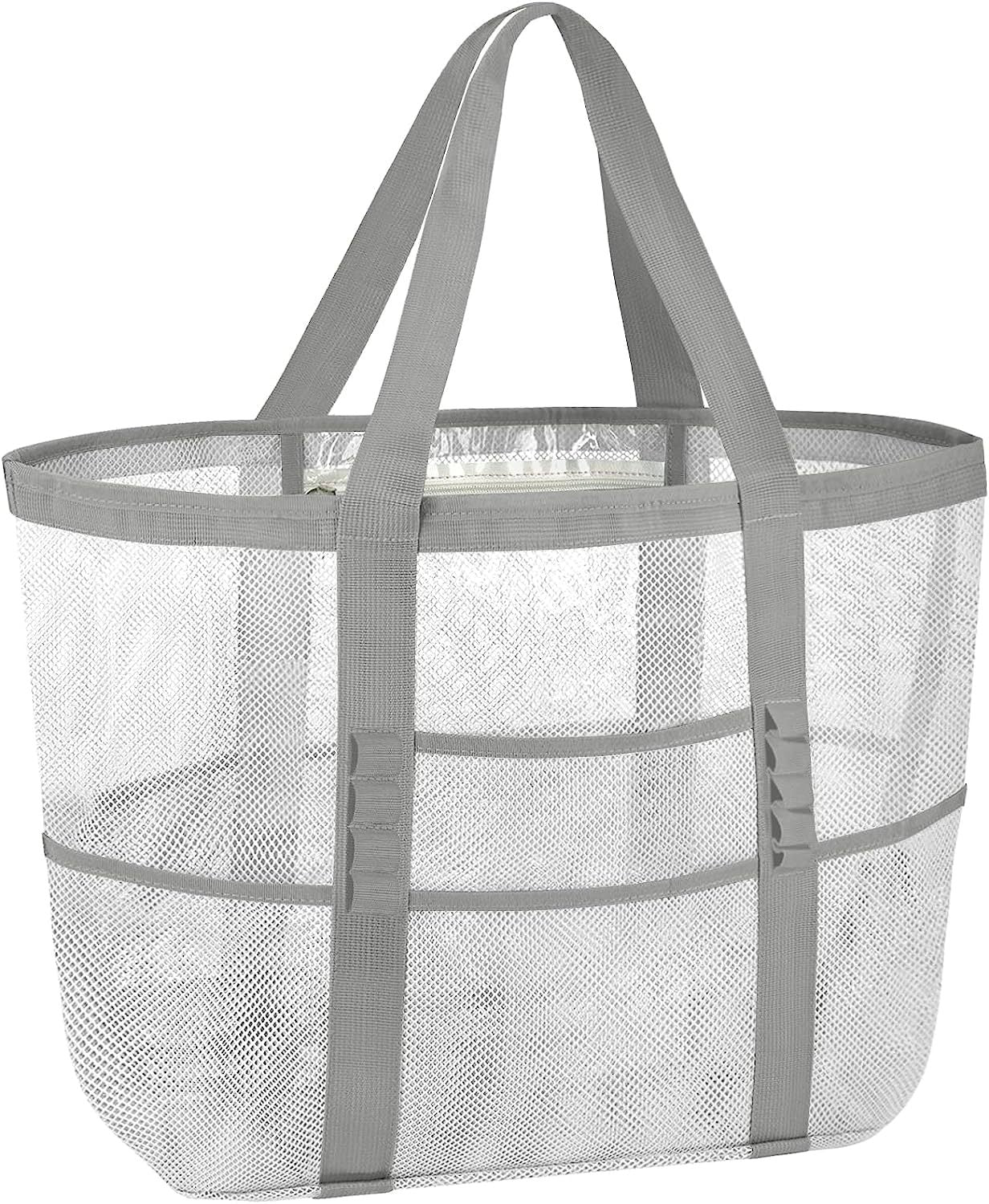 A mesh eye bag mesh portable beach bag large capacity toy storage bag bathroom wash swimming bag