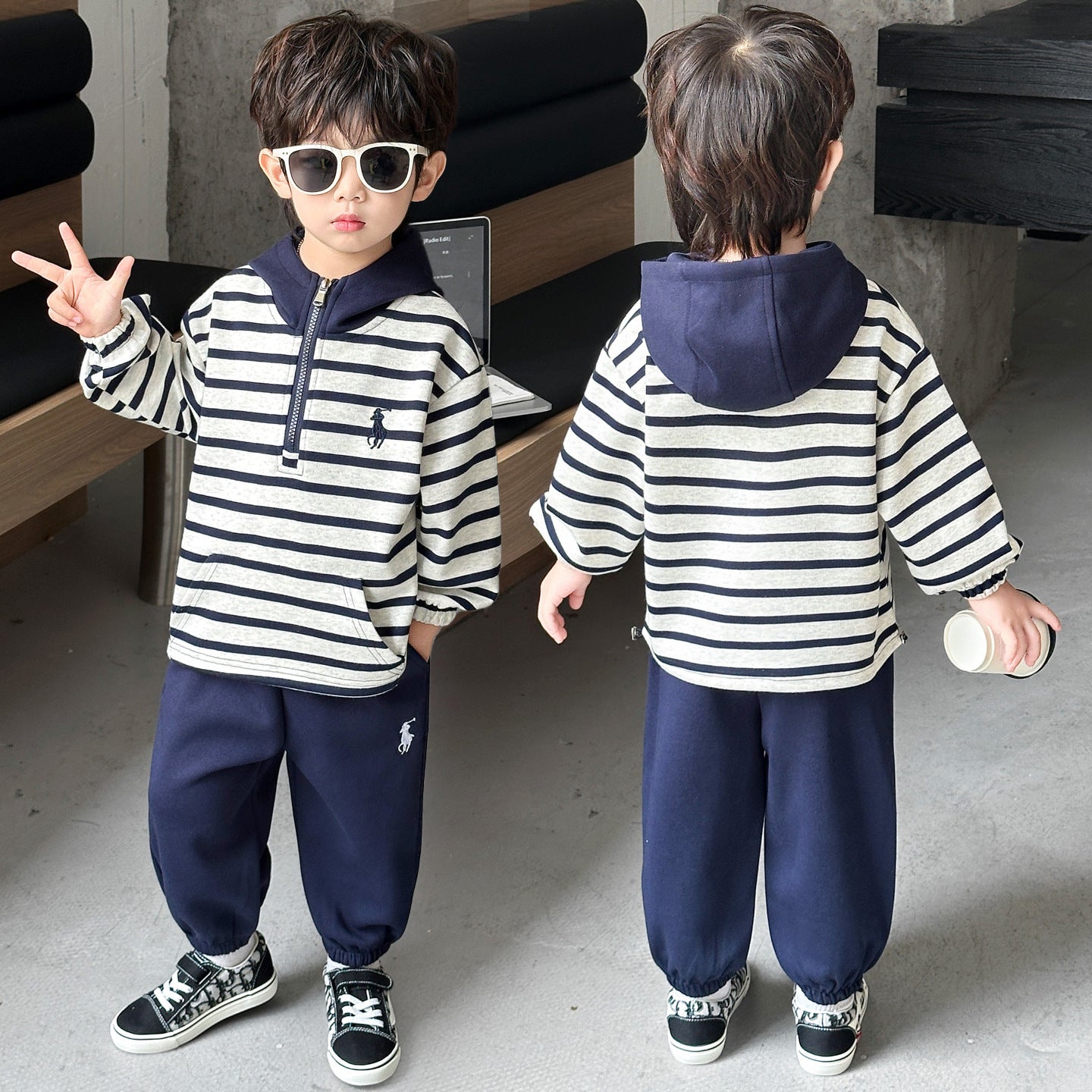 A children's sweater set