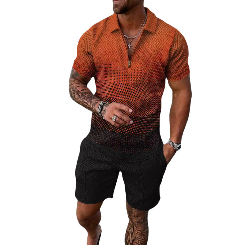 A short-sleeved shorts set