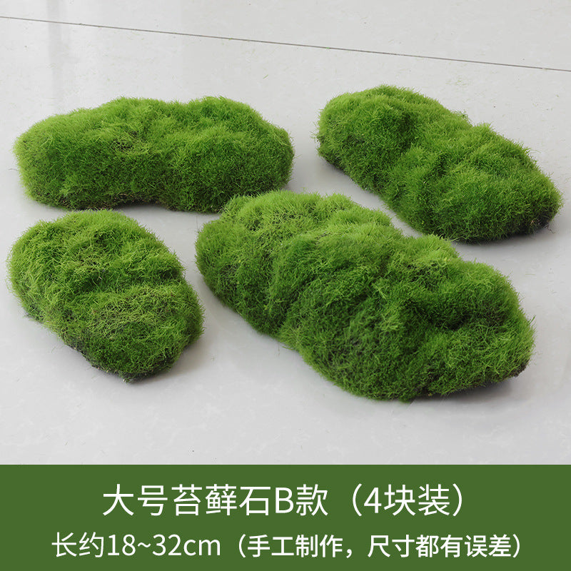 A simulated plant wall accessories with grass decoration background wall simulated moss stone moss moss hair planting stone