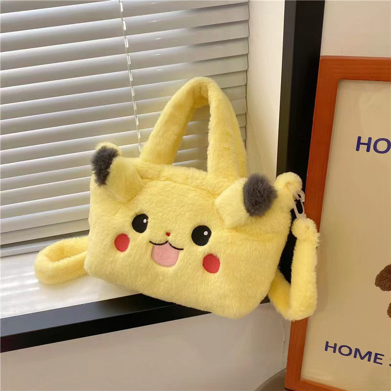A new plush toy handbag shoulder oblique span bag cartoon bag girl foreign versatile