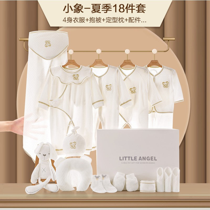 A15 Baby gift box, newborn clothes set, full moon summer pure cotton clothing, spring and autumn birth baby products wholesale - Mixbatch