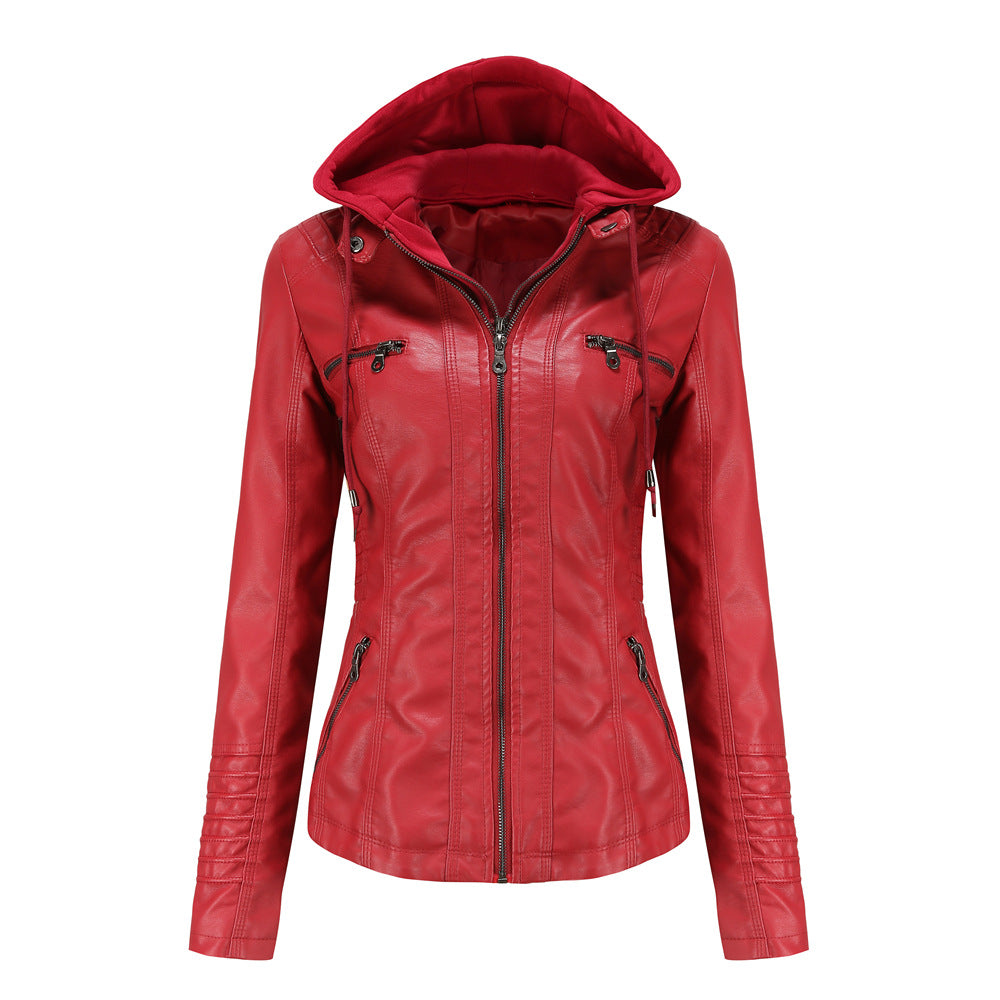 A Ladies PU Leather Jacket