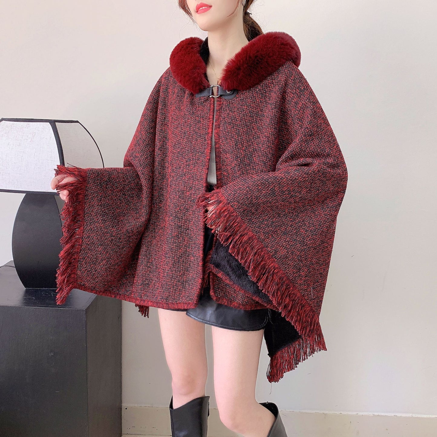 A faux fur jacket