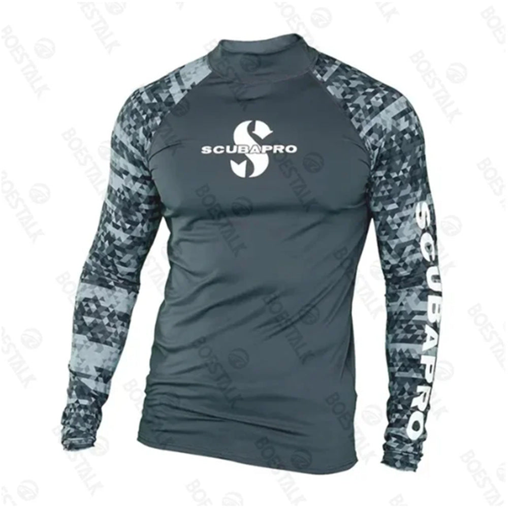 A Men's Swimming Long Sleeve Swimsuit