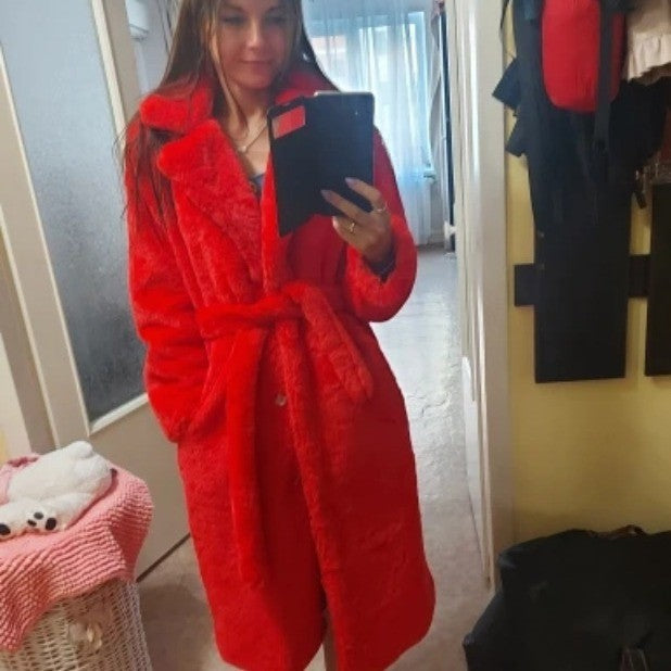 A faux fur jacket