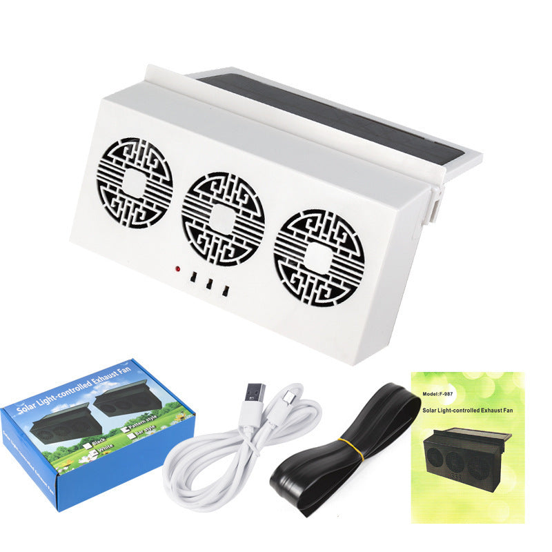 A new summer solar car cooling artifact, car exhaust fan, air circulation exhaust fan, car ventilation fan