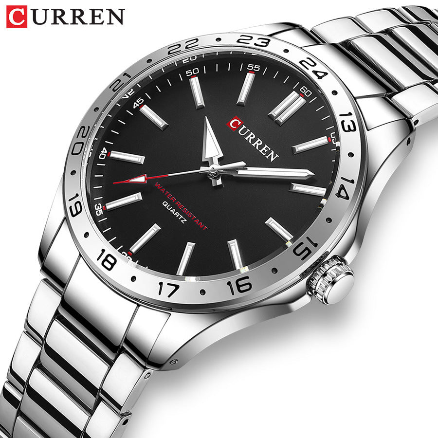 A 8452 Casual Quartz Watch Men's Watch, Steel Strap Watch, Business Men's Watch - Mixbatch
