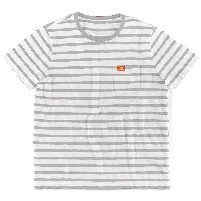 A striped short-sleeved T-shirt