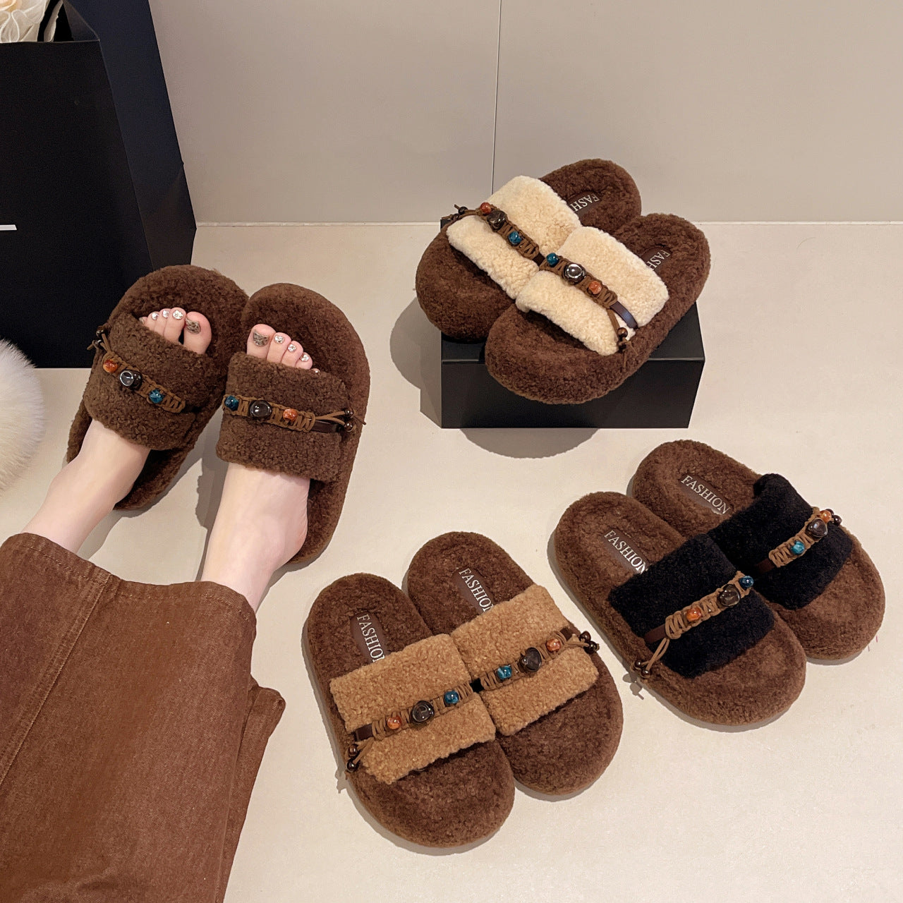 A plush slipper