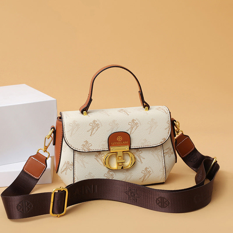 A small bag women's new Korean version of fashion temperament printing high sense niche versatile casual shoulder messenger bag